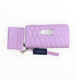 Bebe Bebe Long Zip Wallet Soft Leather with Card Case