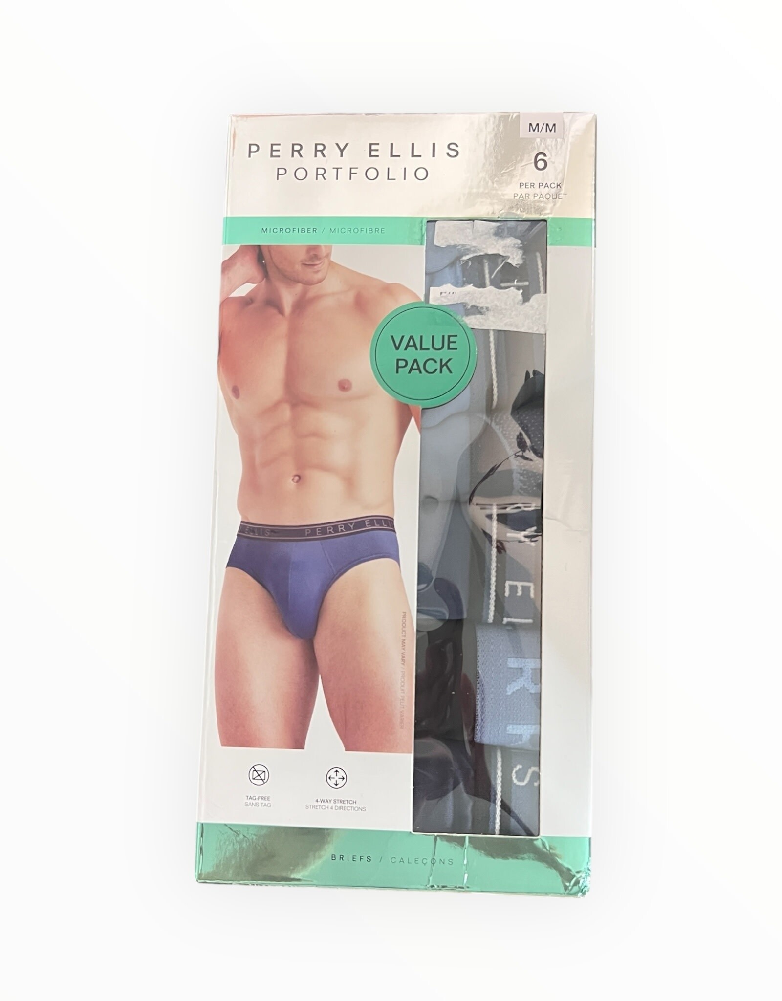 Perry Ellis Perry Ellis 6-Pack Briefs Microfiber