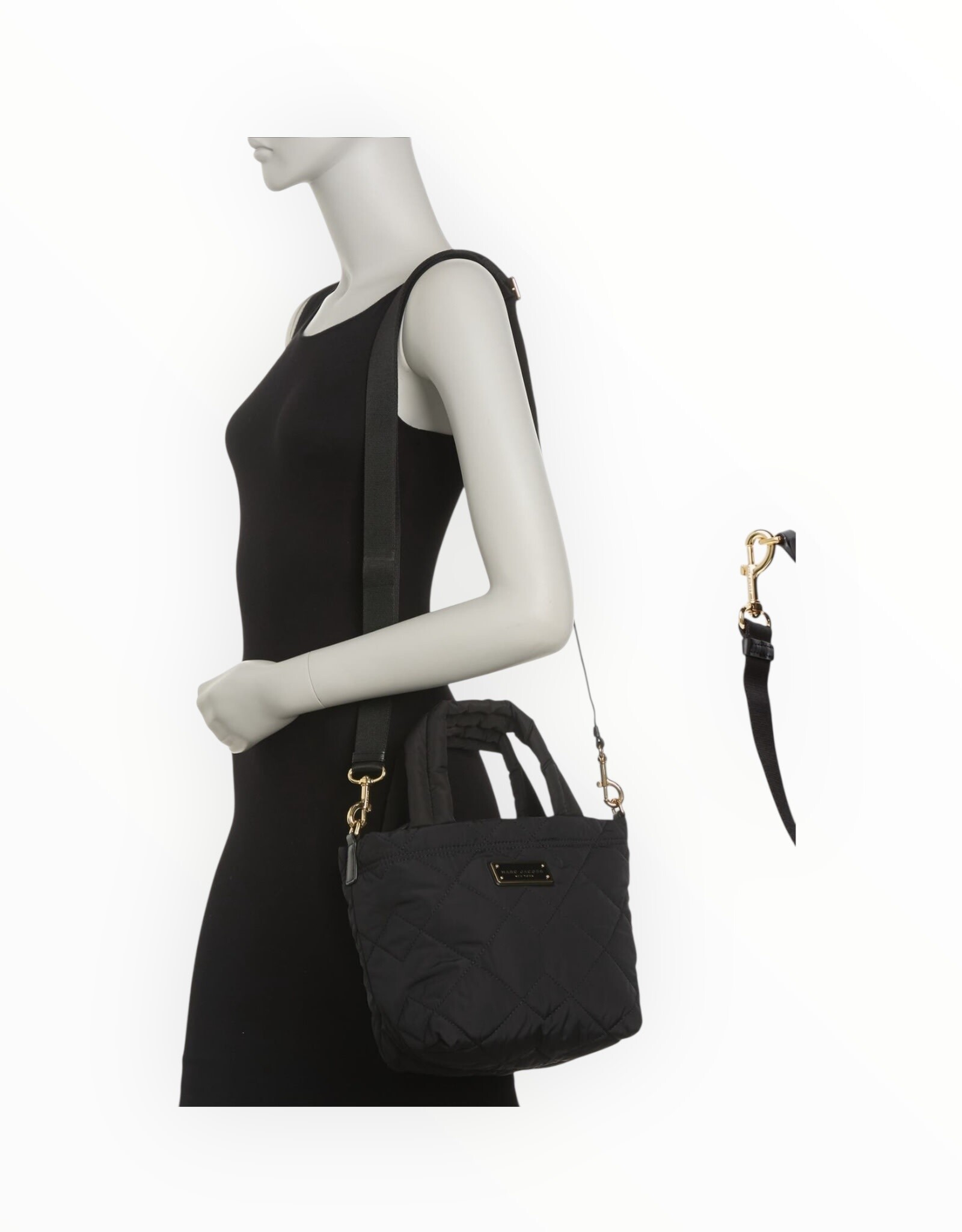 Marc Jacobs Marc Jacobs Mini Quilted Tote Removable & Adjustable Strap Top Zip Closure