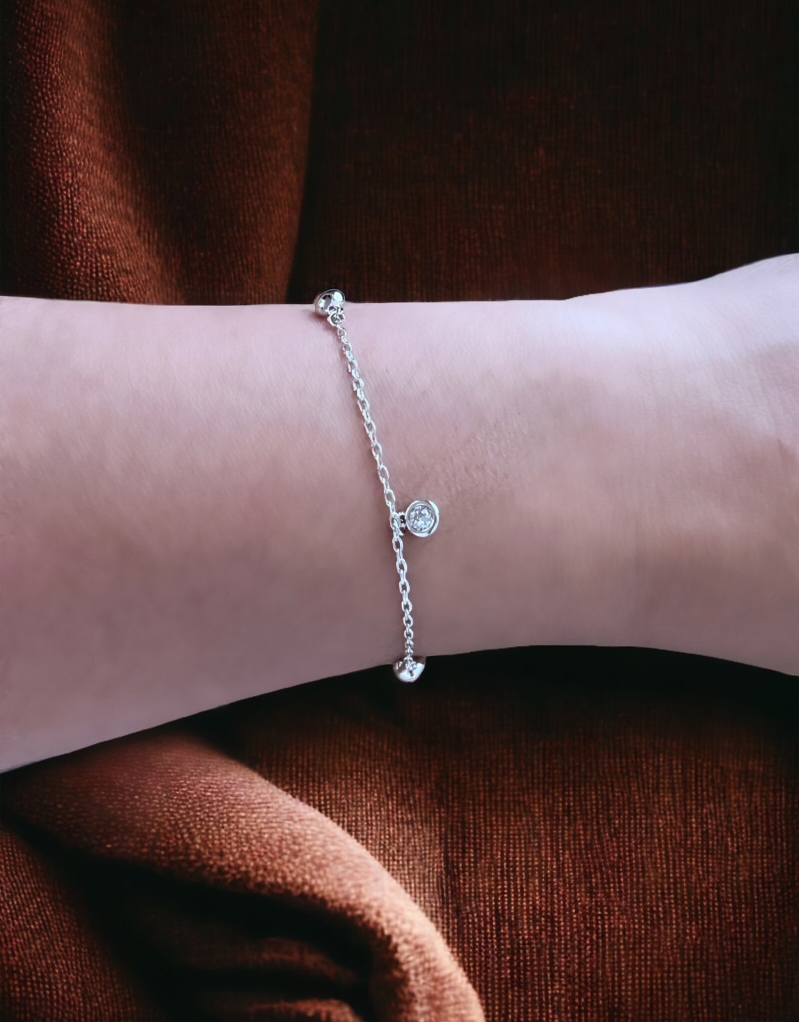 Finaella USA Fashion Jewelry Bracelet Dazzling Round Swarovski Crystals Gold Plated