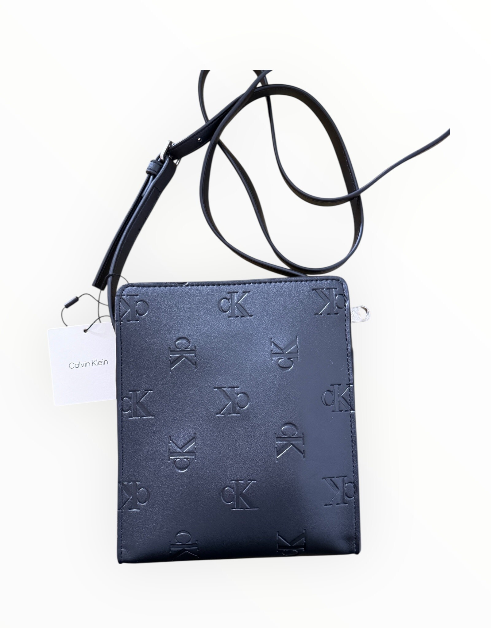 Calvin Klein Calvin Klein Embossed Leather Phone Crossbody
