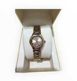 Anne Klein Anne Klein Watch Round Case Number Numerals 24mm Two Tone Silver & Yellow Gold Tone Bracelet