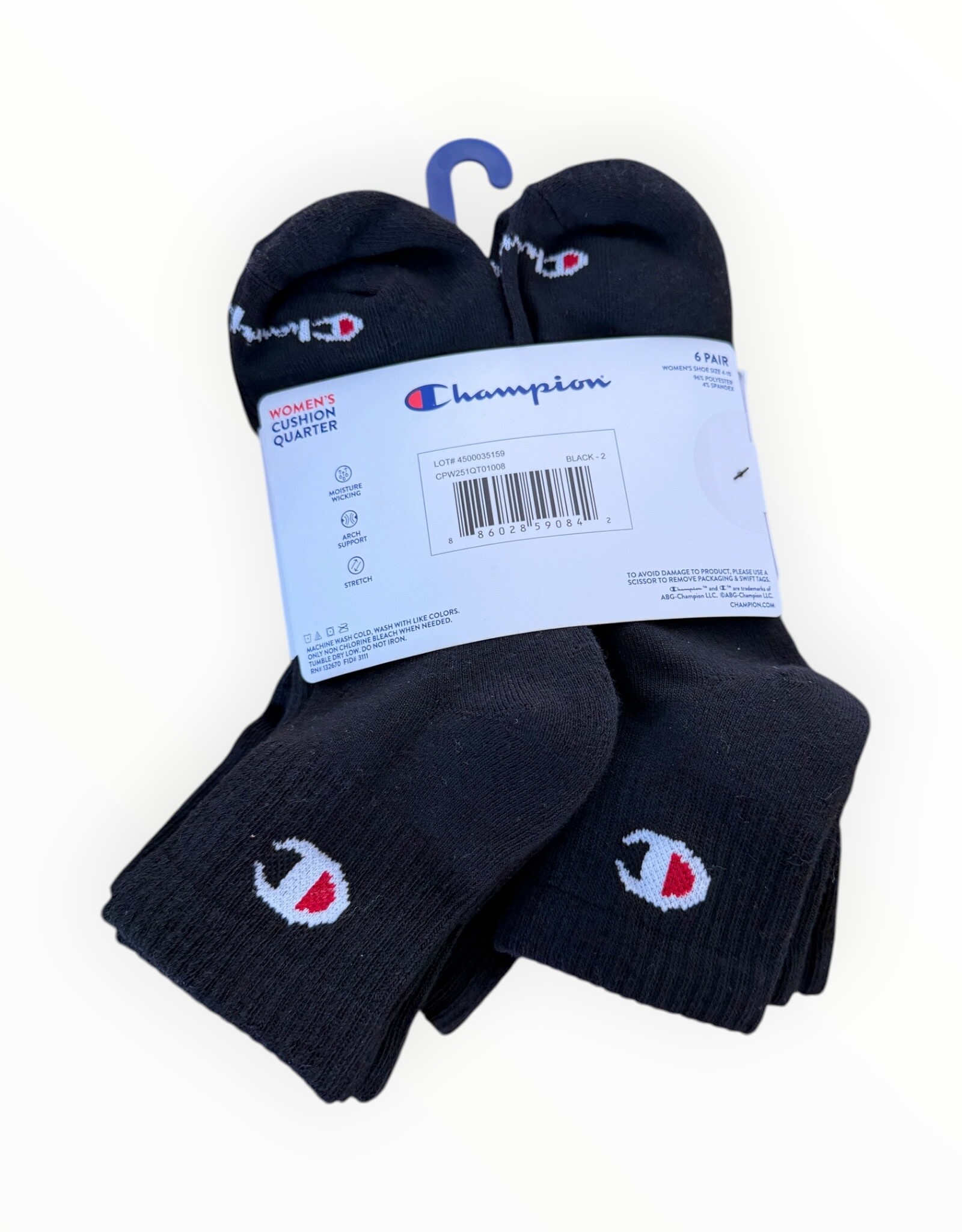 Champion Champion Cushion Quarter Socks 6 Pairs