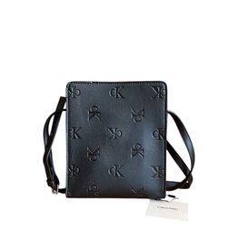 Calvin Klein Calvin Klein Embossed Leather Phone Crossbody