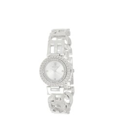 True Religion True Religion Watch Round Case with Crystals Logo Stainless Steel Bracelet