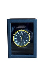 Kenneth Cole Reaction Kenneth Cole Reaction Watch Black Yellow Trim Case Leather Strap
