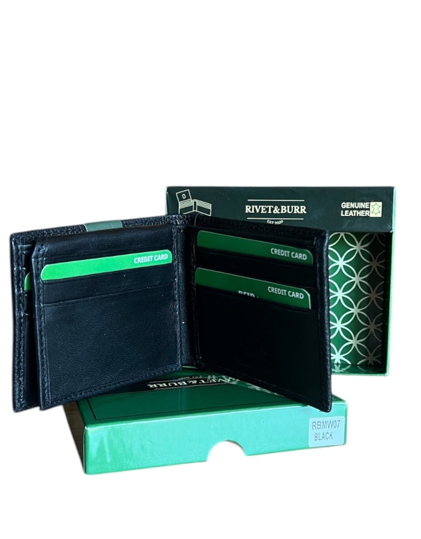 Rivet & Burr Rivet & Burr Bifold Wallet with Overflap Leather