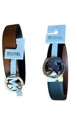 Michael Kors Michael Kors Belt Reversible Logo Round Buckle Soft Leather