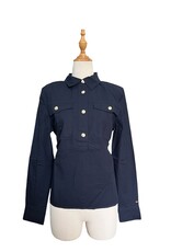 Tommy Hilfiger Tommy Hilfiger Long Sleeved Polo Shirt Gold Button