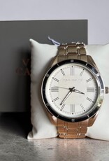 Vince Camuto Vince Camuto Men’s Watch Round Face Dial White Silver Tone Bracelet