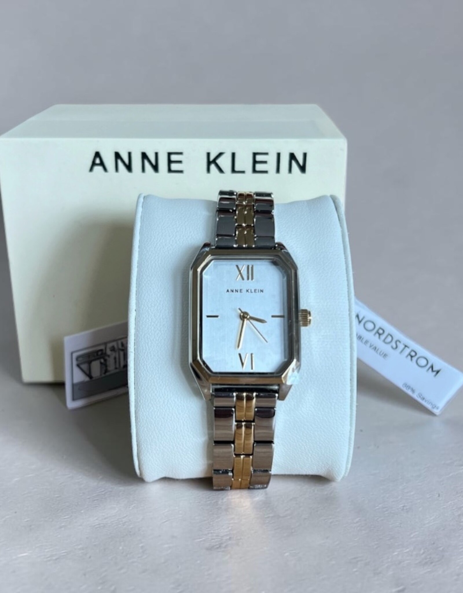 Anne Klein Anne Klein Watch Rectangular Champagne Dial Roman Numerals