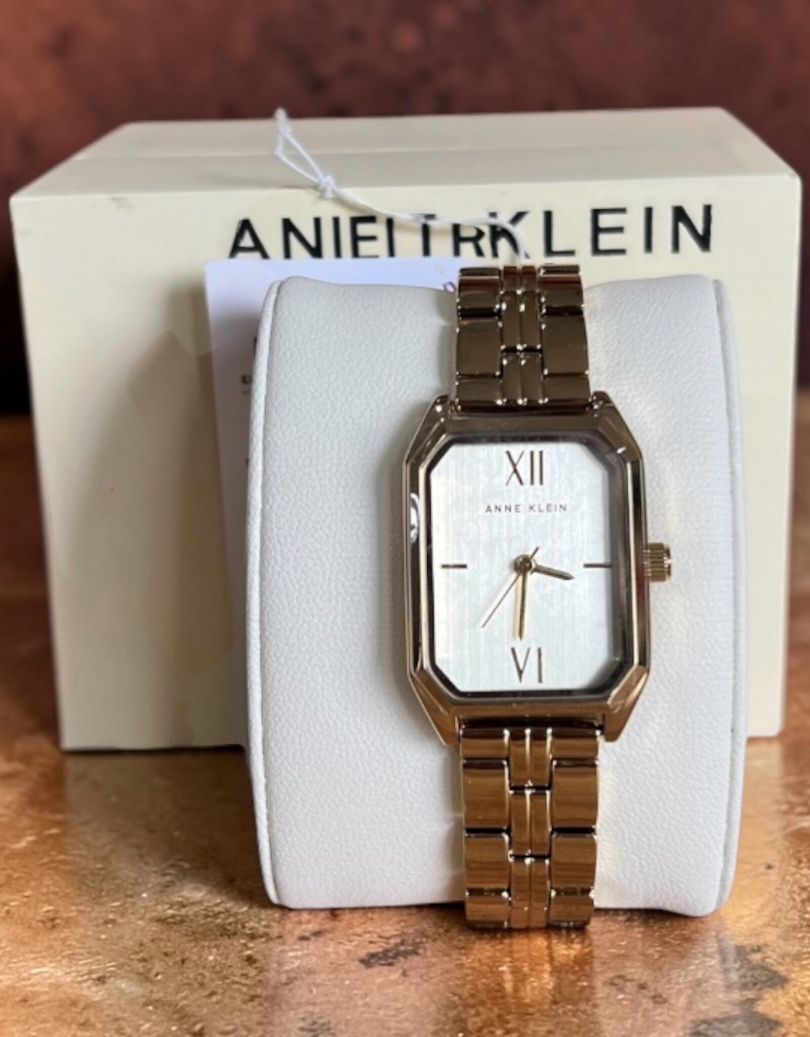 Anne Klein Anne Klein Watch Rectangular Champagne Dial Roman Numerals