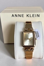 Anne Klein Anne Klein Watch Rectangular Champagne Dial Bangle Bracelet