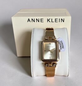 Anne Klein Anne Klein Watch Rectangular Champagne Dial Bangle Bracelet