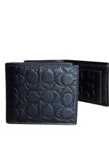 Coach Coach Men’s Wallet Signature Leather Embossed with Detachable Credit Card Holder