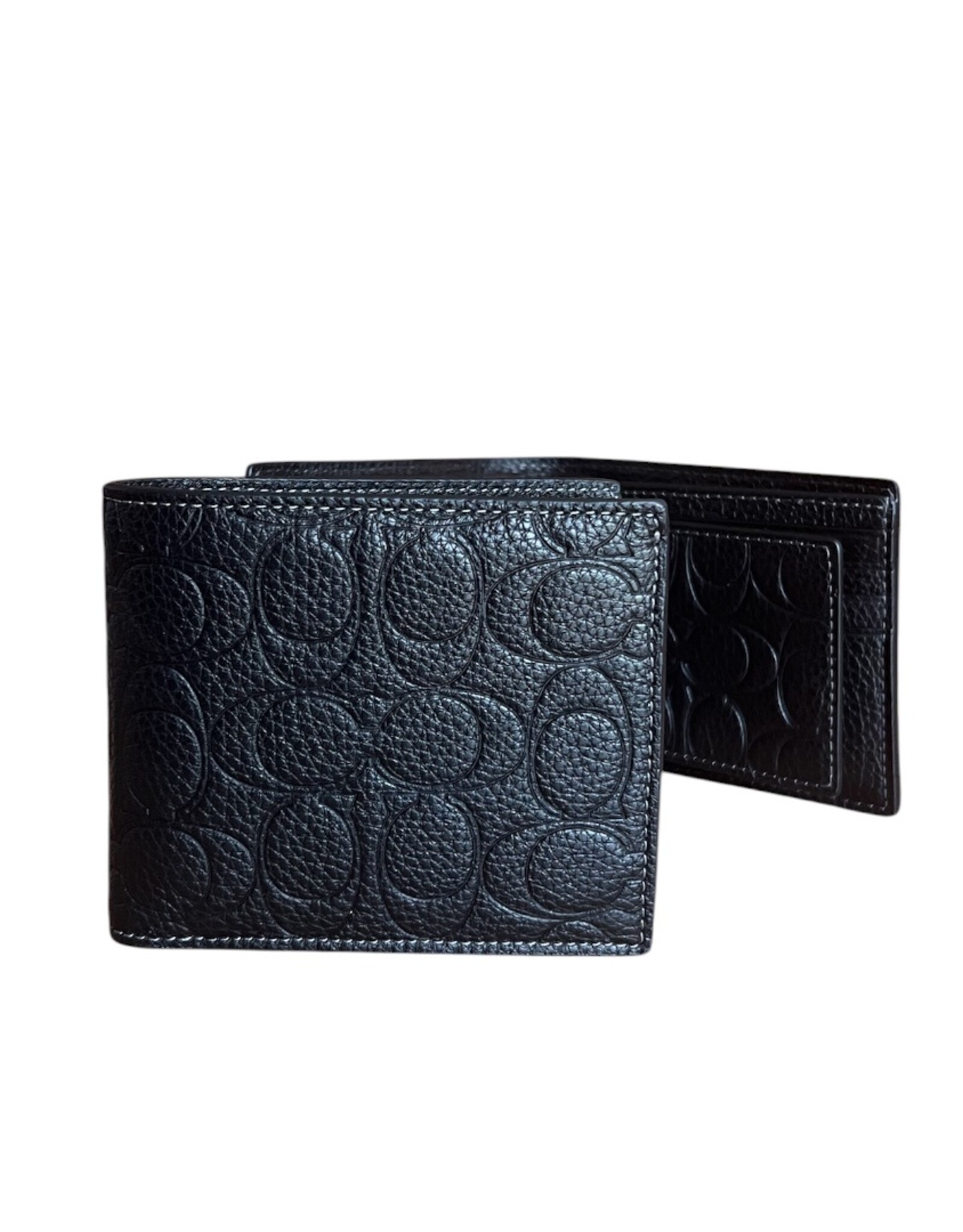 Coach Coach Men’s Wallet Signature Leather Embossed with Detachable Credit Card Holder