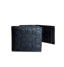 Coach Coach Men’s Wallet Signature Leather Embossed with Detachable Credit Card Holder