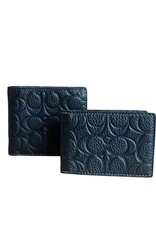 Coach Coach Men’s Wallet Signature Leather Embossed with Detachable Credit Card Holder