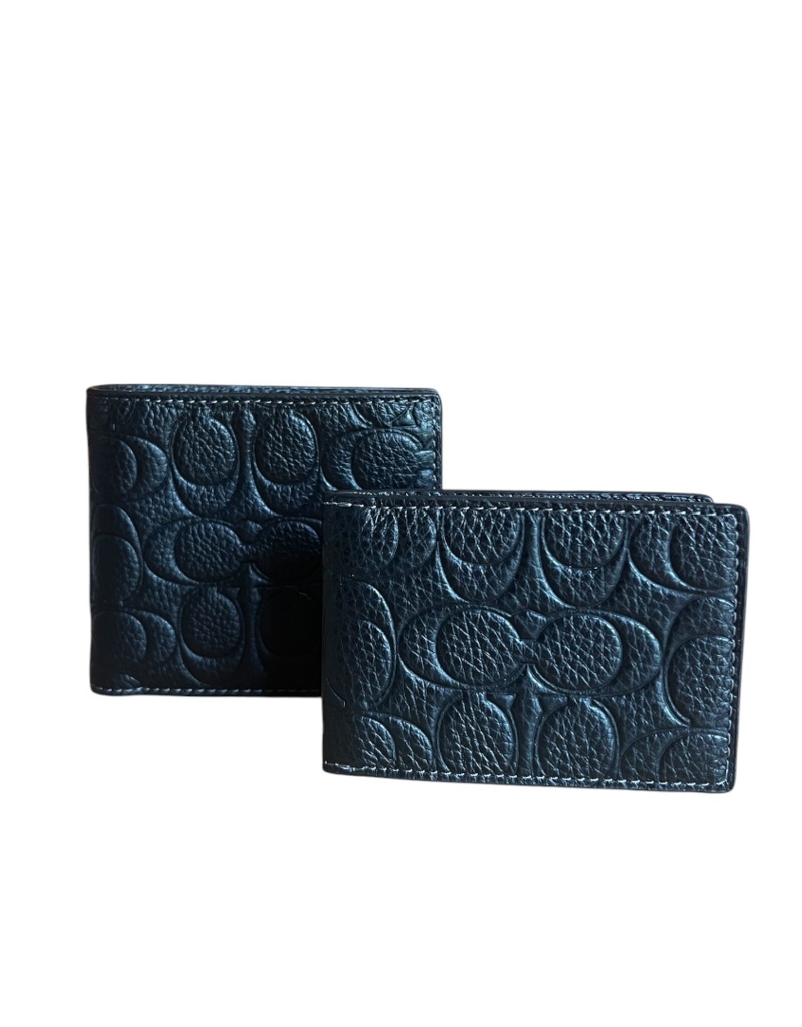 Coach Coach Men’s Wallet Signature Leather Embossed with Detachable Credit Card Holder