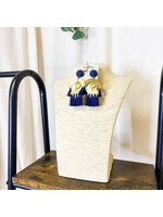 Navy Shape Tassel EAR