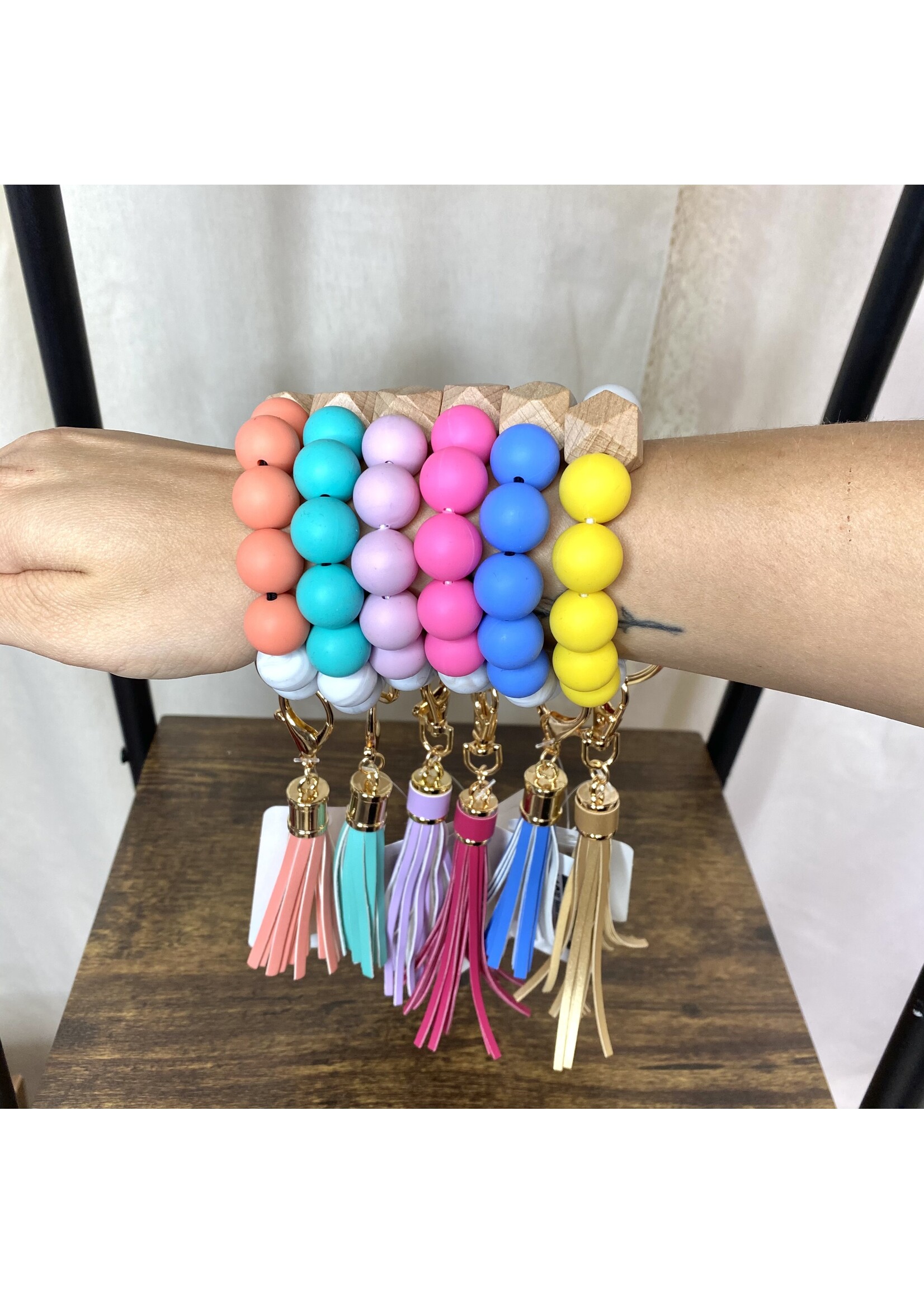 Beaded Silicone Key Ring