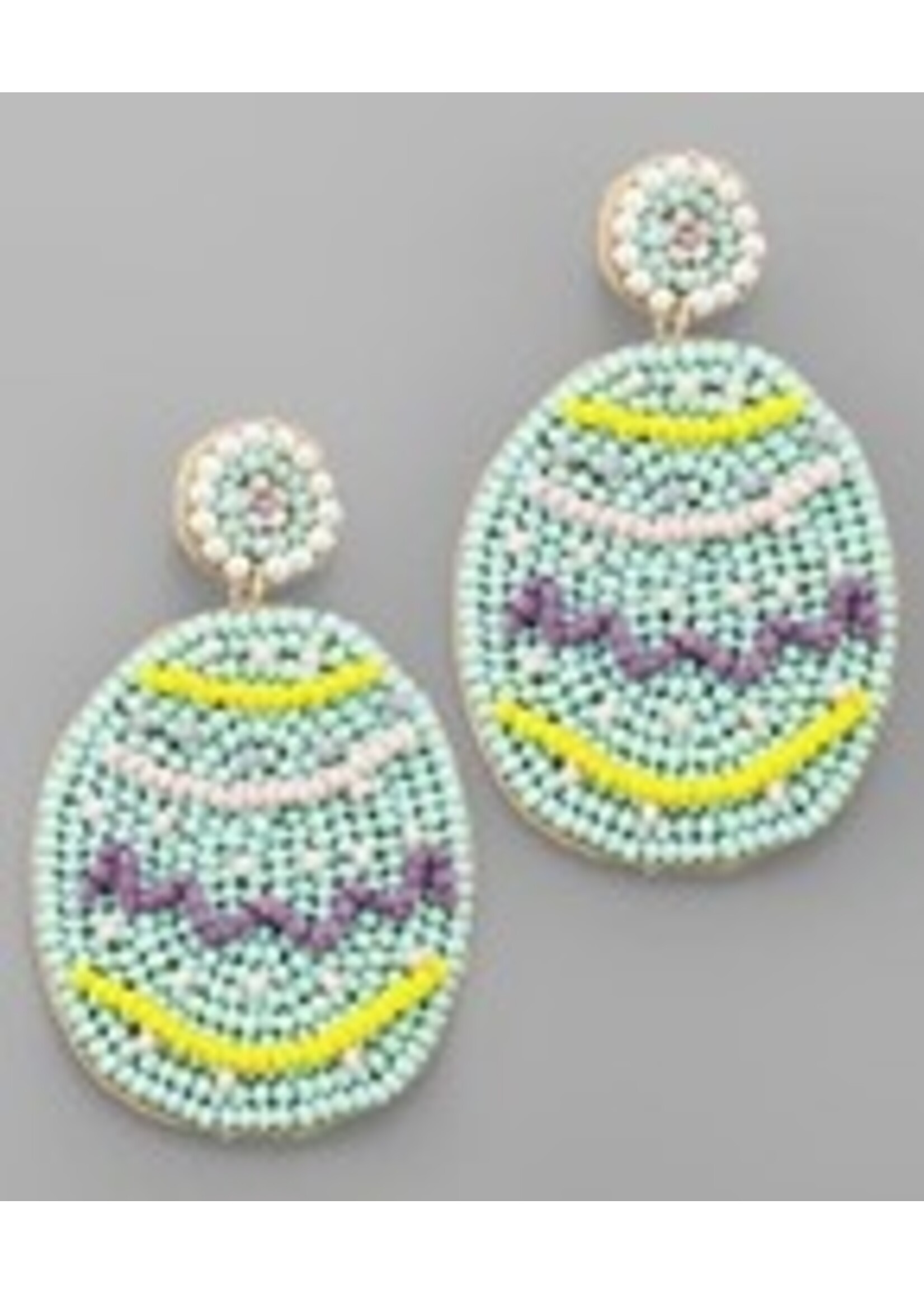Easter Egg Beaded EAR