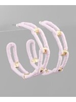 Raffia Wrapped DBL Hoop