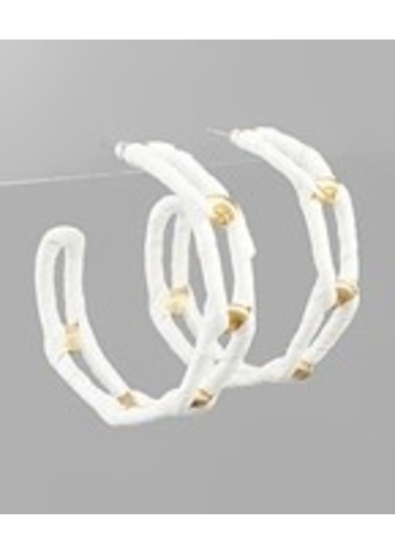Raffia Wrapped DBL Hoop