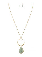 Beaded Teardrop & Circle NL