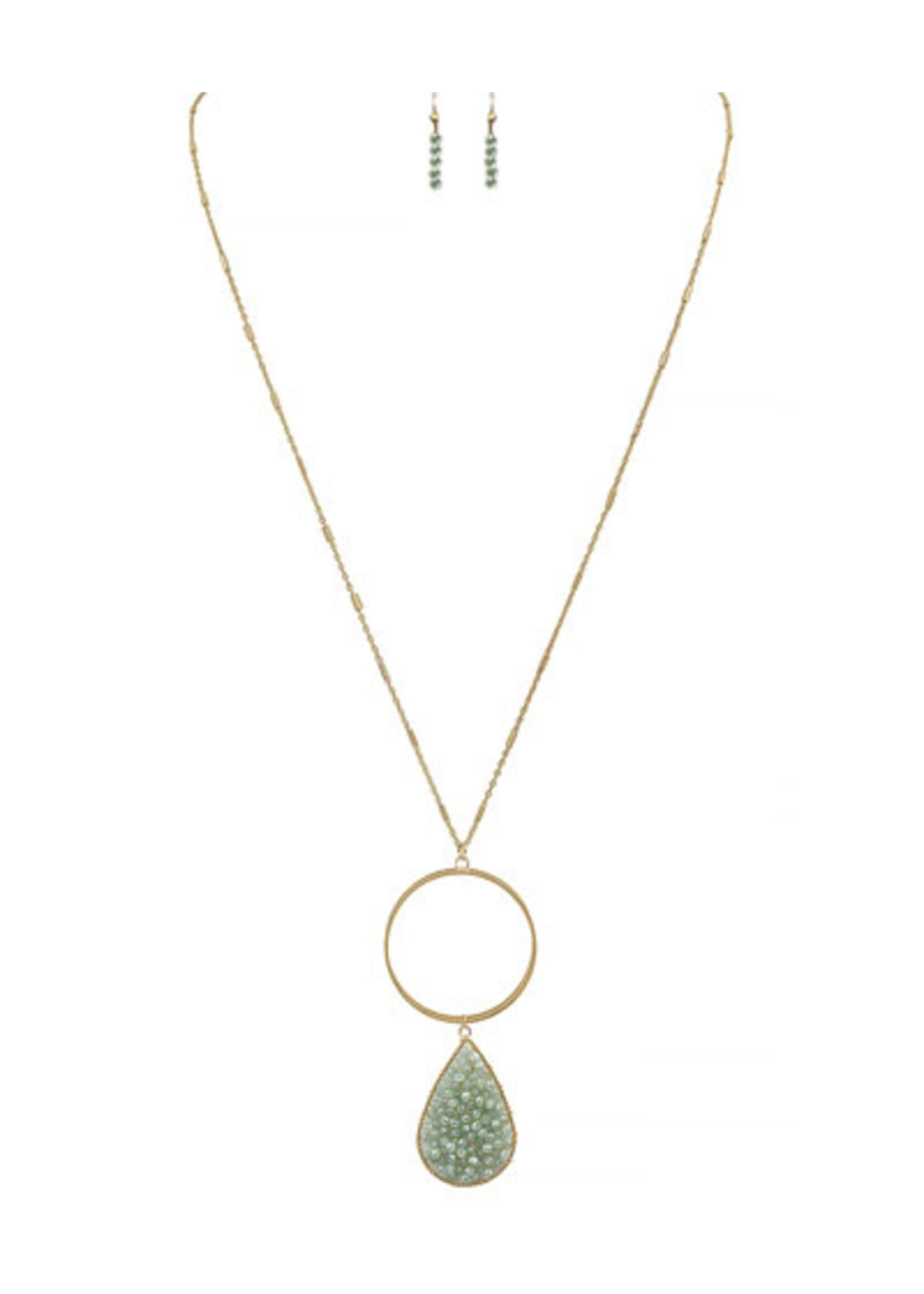 Beaded Teardrop & Circle NL