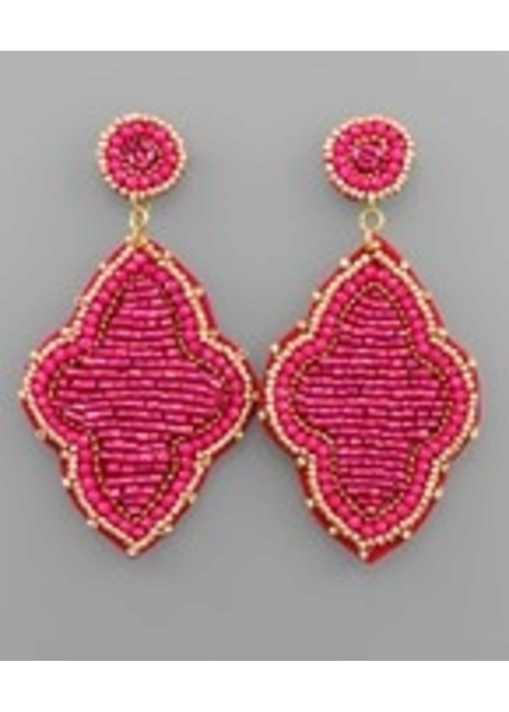 Pink Beaded Arbesque EAR
