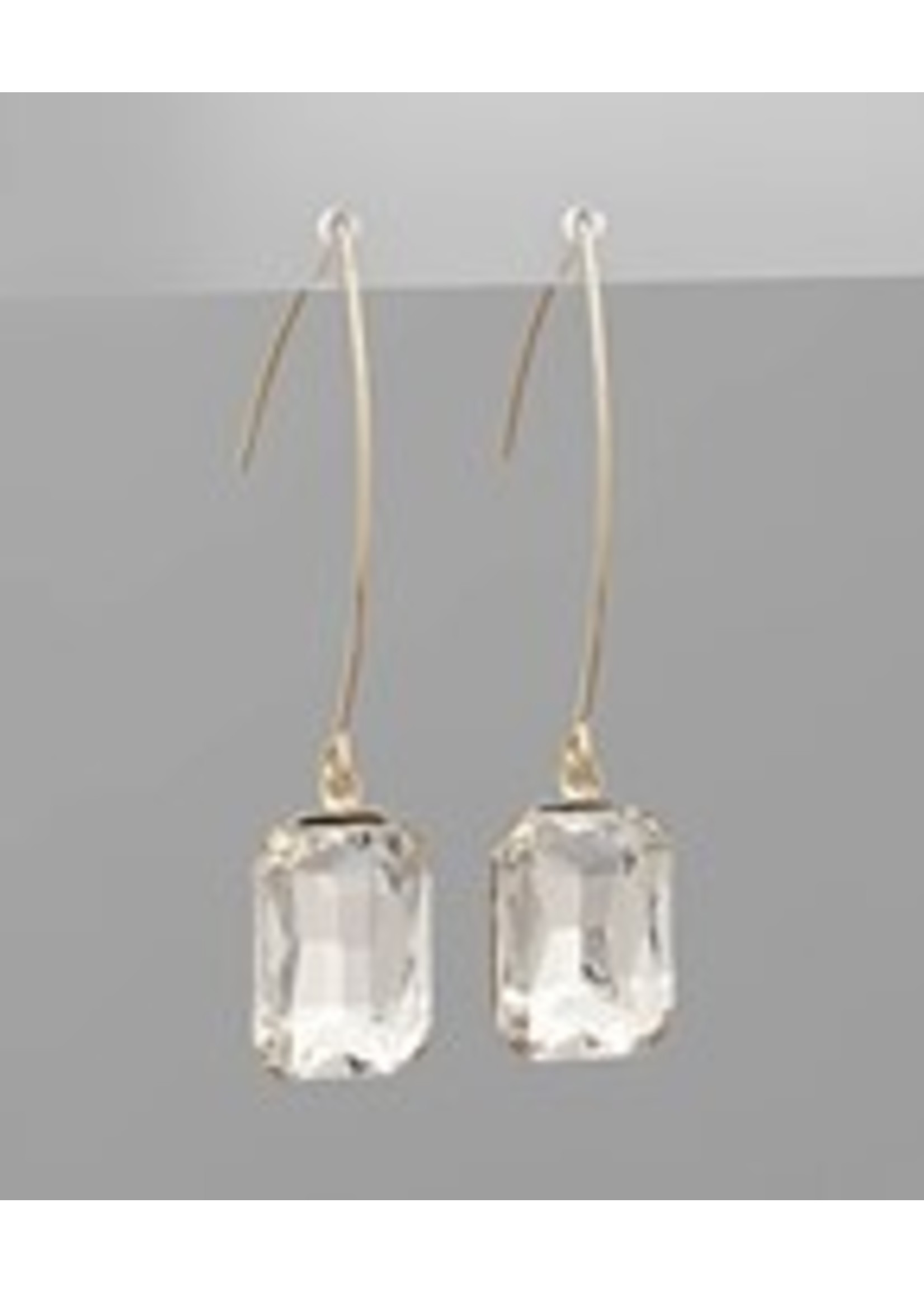 Glass Stone Drop EAR
