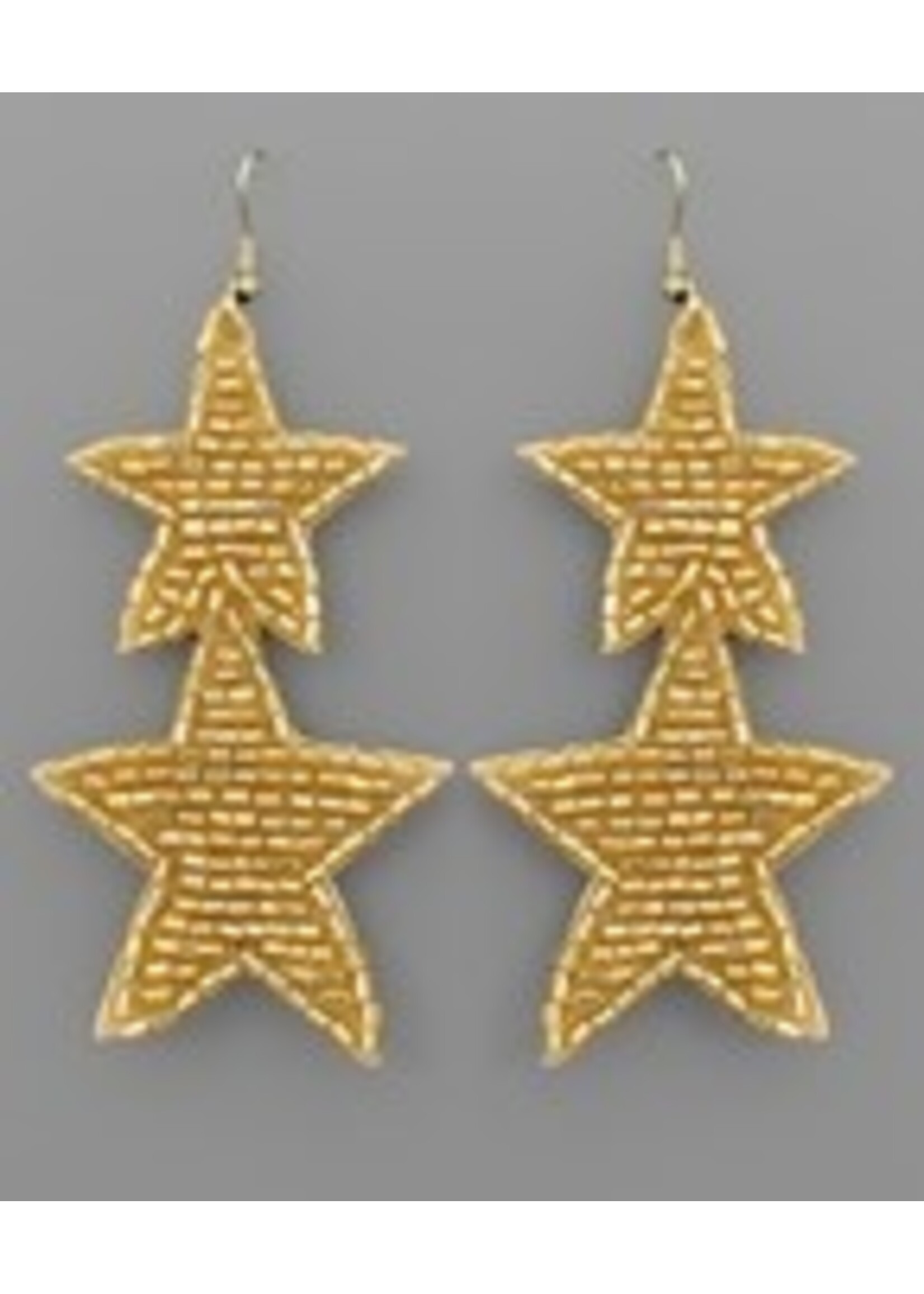 2 Star Bead Earrings