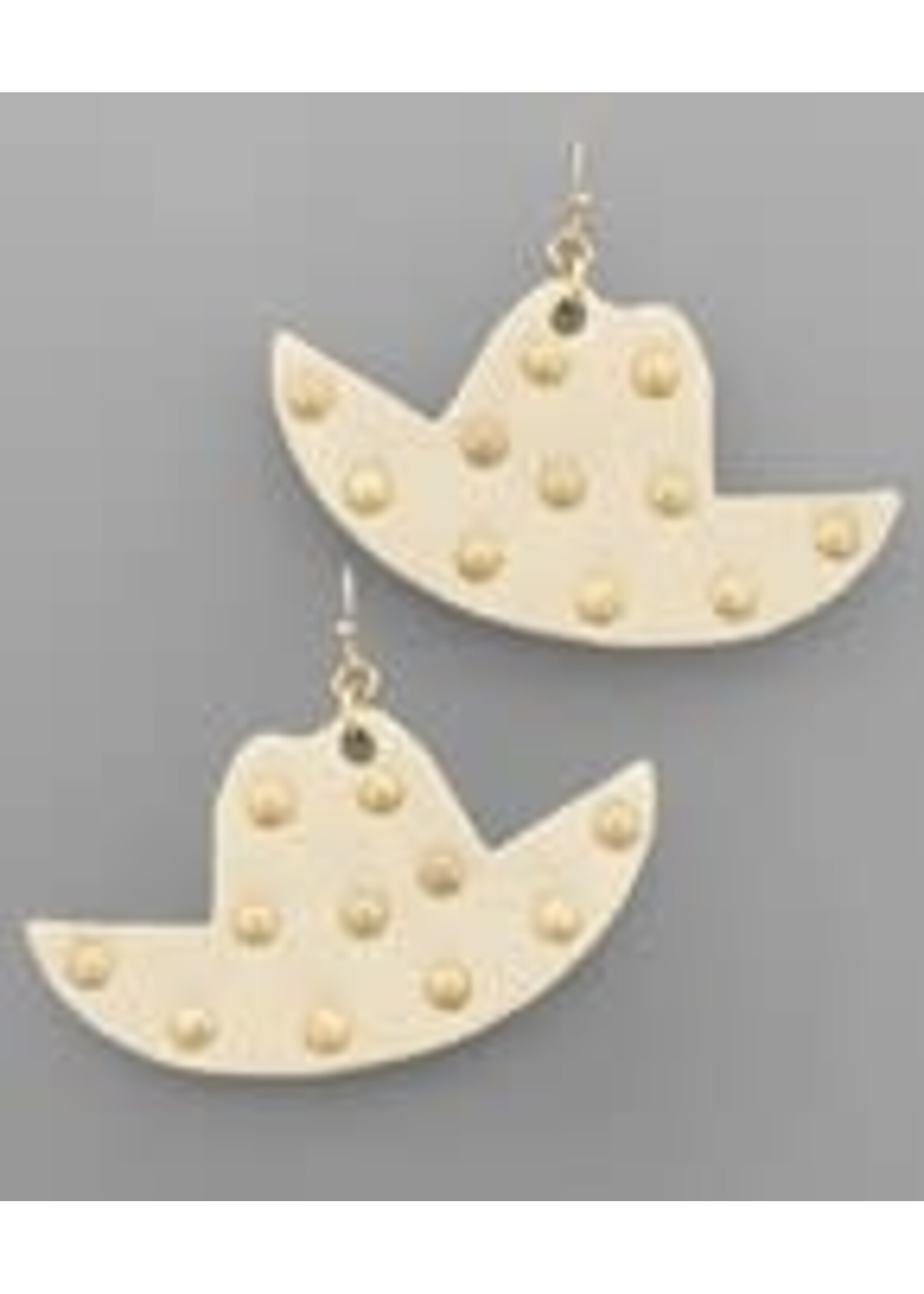 Suede Cowboy Hat Earrings