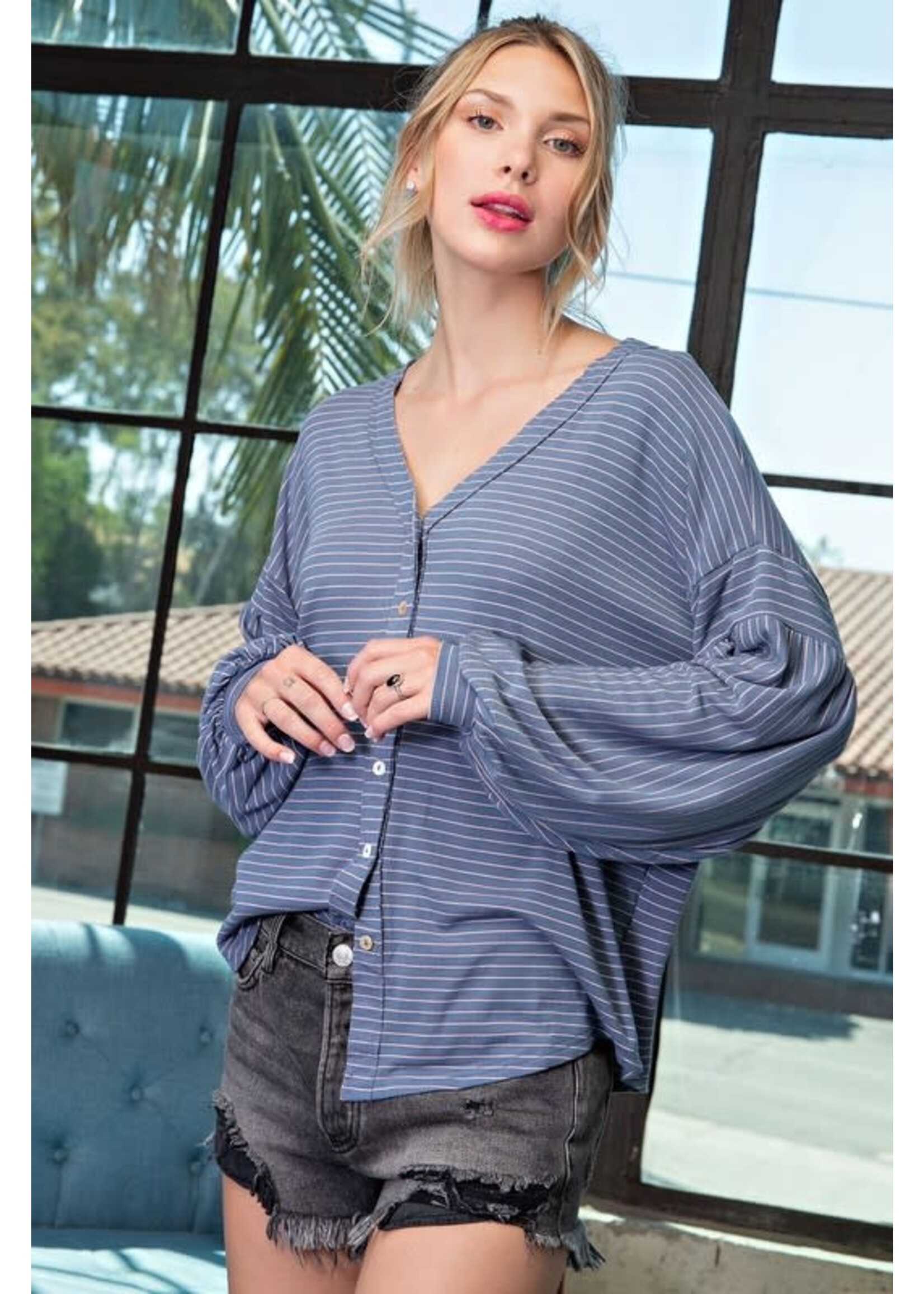 Tuck It In Striped LS Top