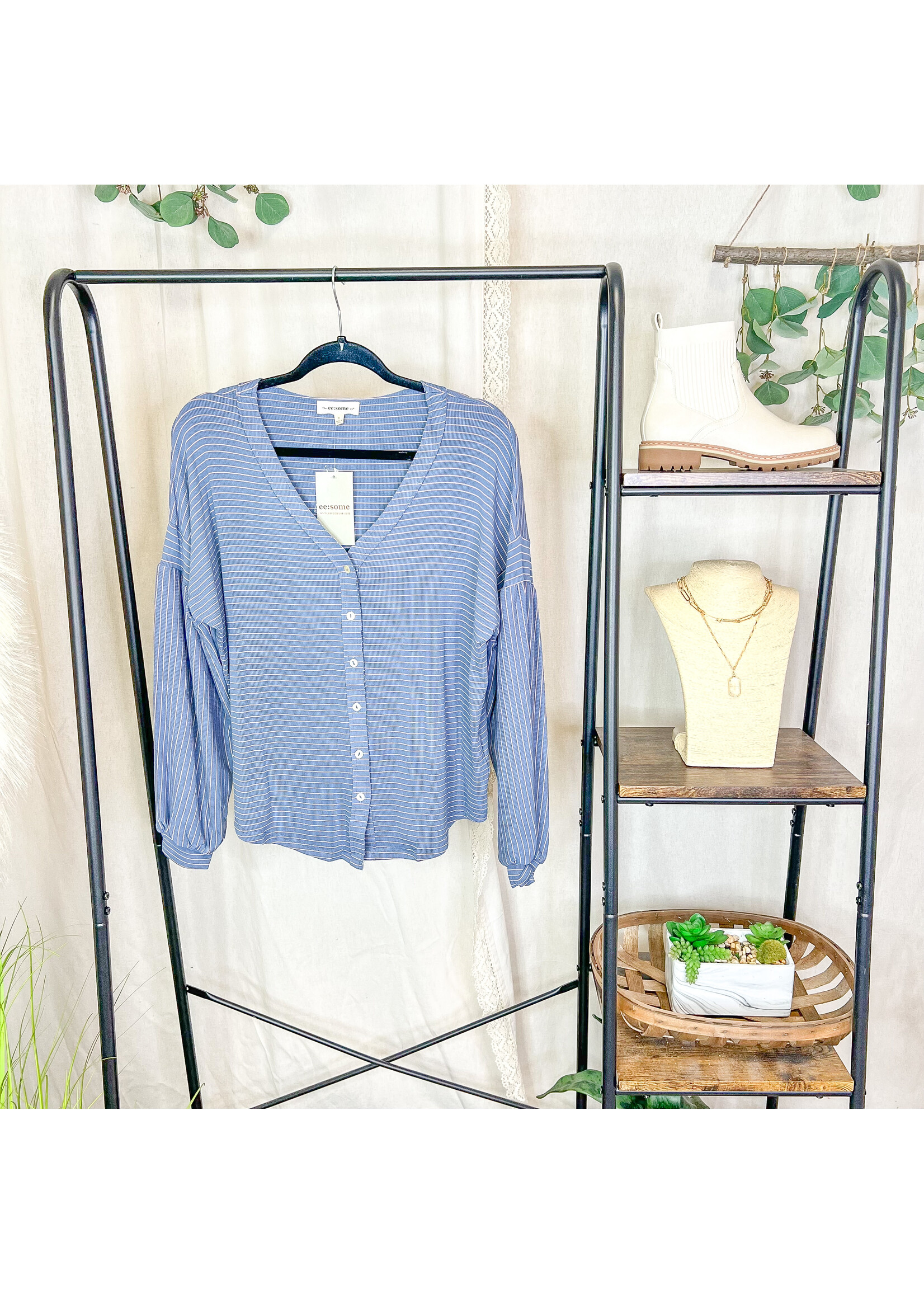Tuck It In Striped LS Top