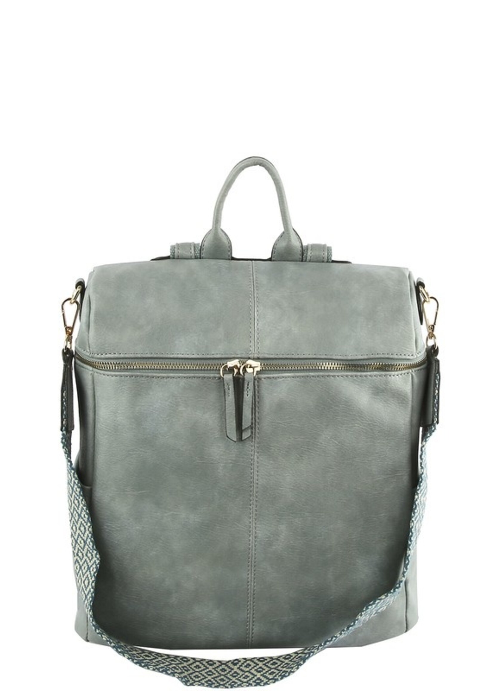 Angelle Smooth Zipper Backpack