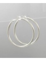 50mm Silver Hoops