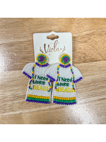 Mardi Gras Sweater Earrings