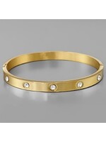 Thick Diamond Bangle