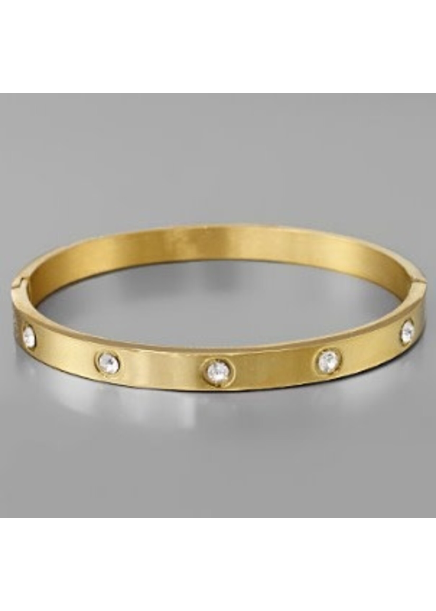 Thick Diamond Bangle