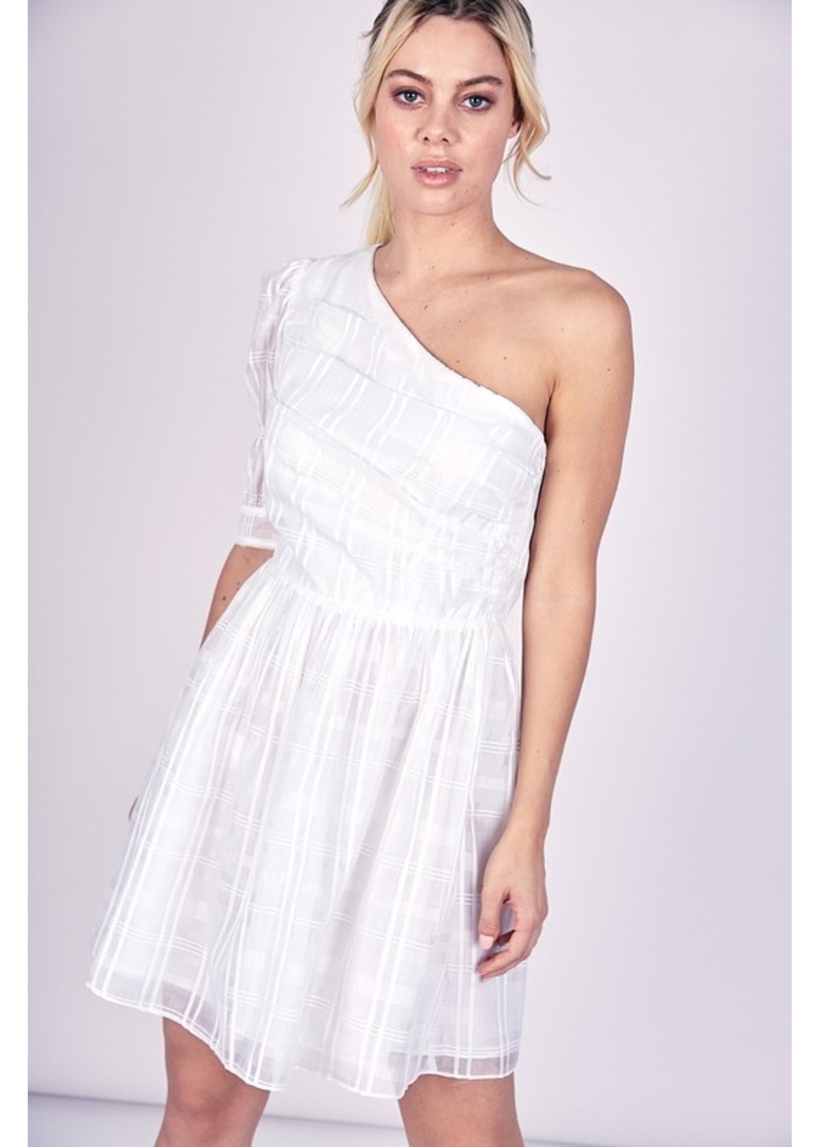 Bridal Bliss White One Shoulder Dress