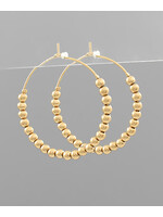 Metal Ball Circle Hoop EAR