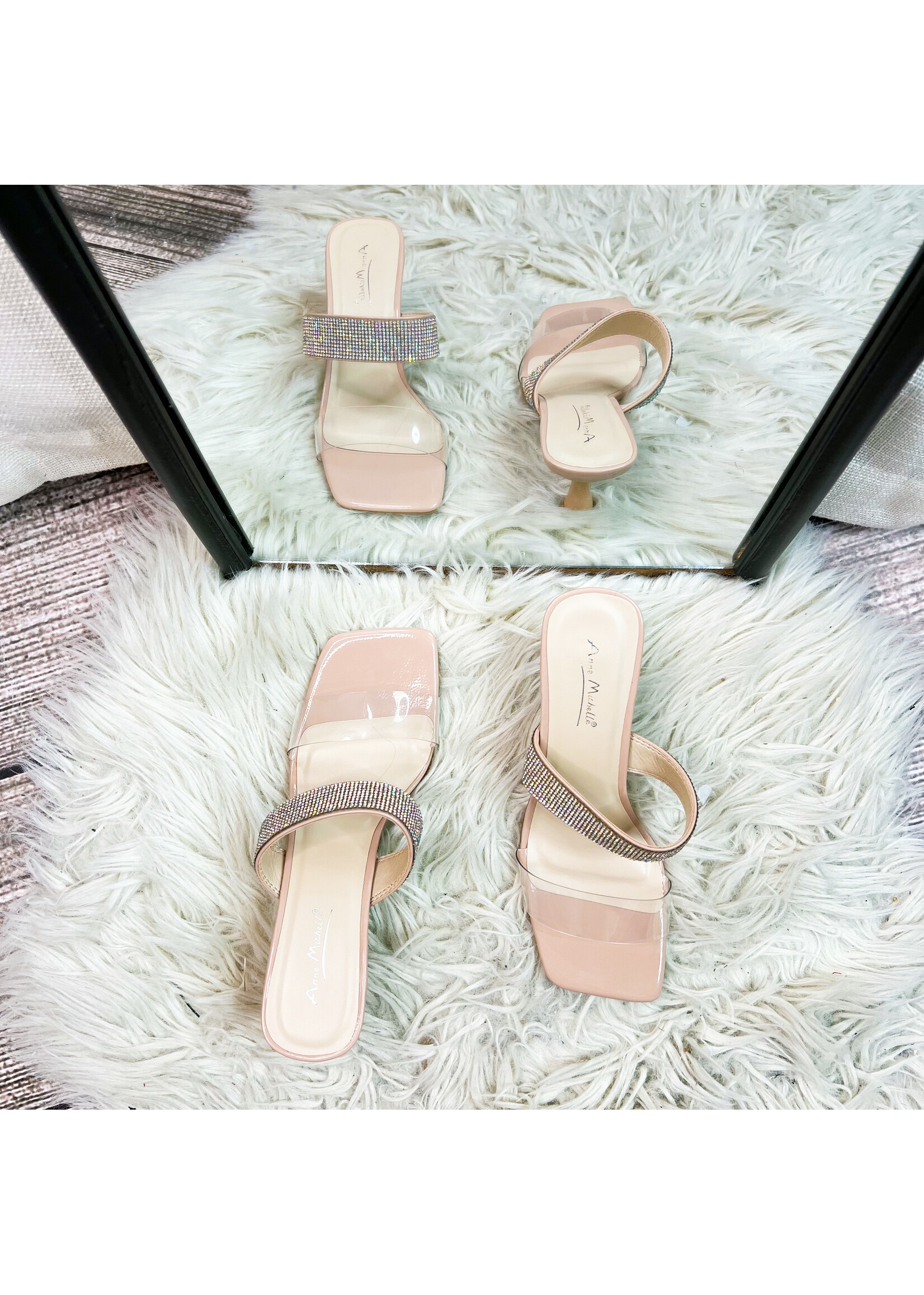 Align 2 Strap Heel w/ Rhinestones