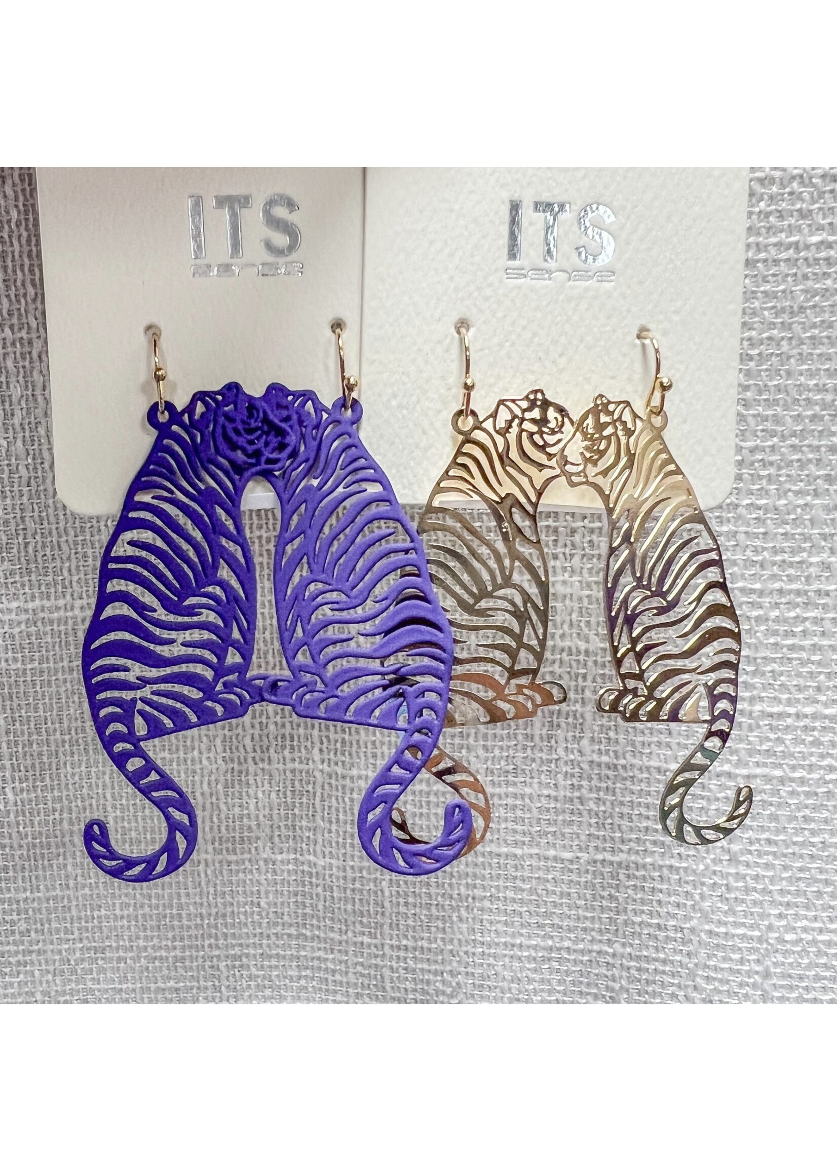 Sitting Tiger Earring