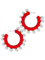 Ball Studded Hoops