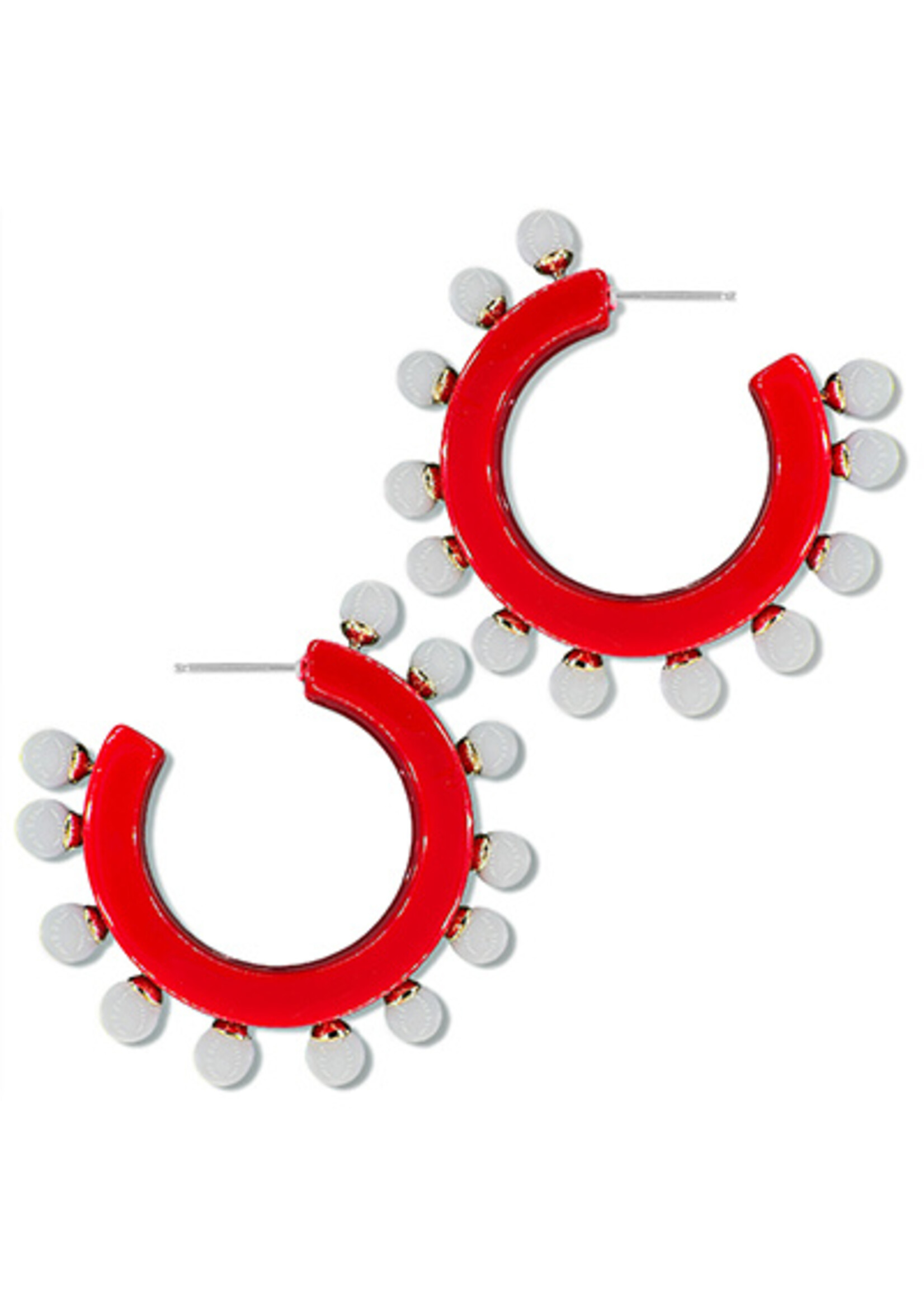 Ball Studded Hoops