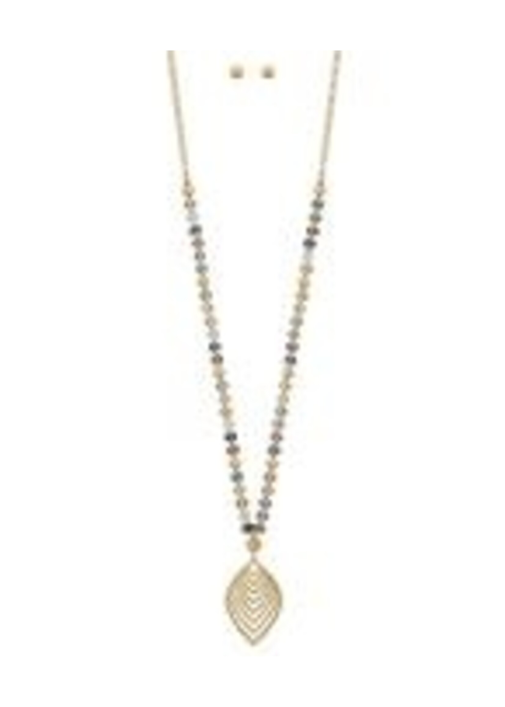 Leaf Pendant Long Necklace