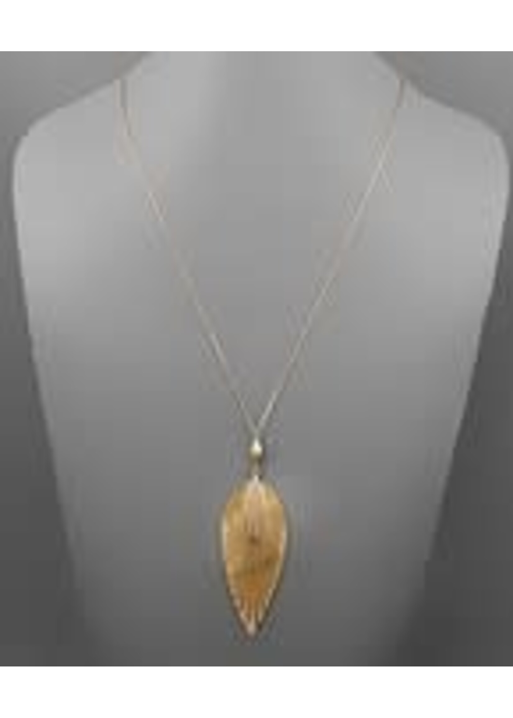 Leaf Shape Long Necklace