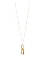 Double Ring Pendant Necklace